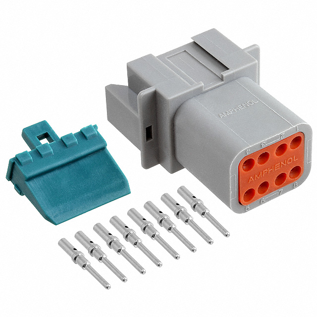 CONN RCPT 8POS CRIMP 16-18AWG