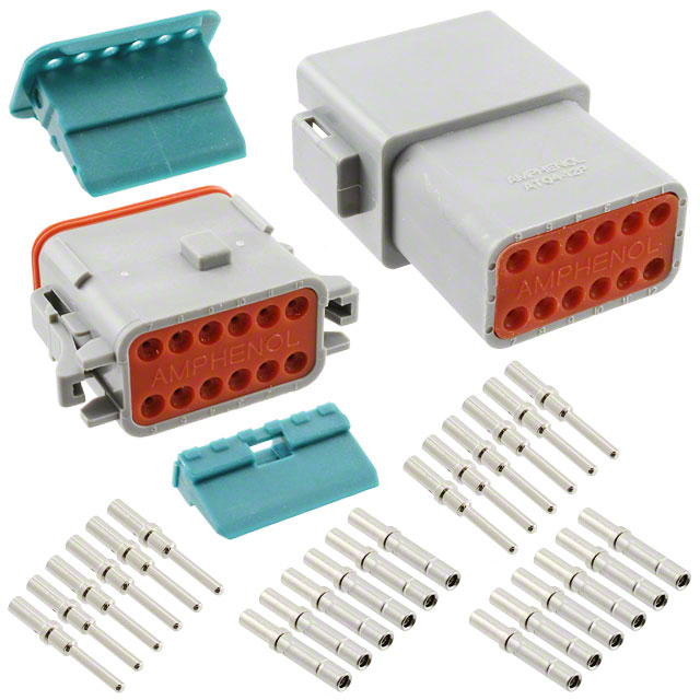 CONN PLUG&RCP 12P CRIMP 16-18AWG