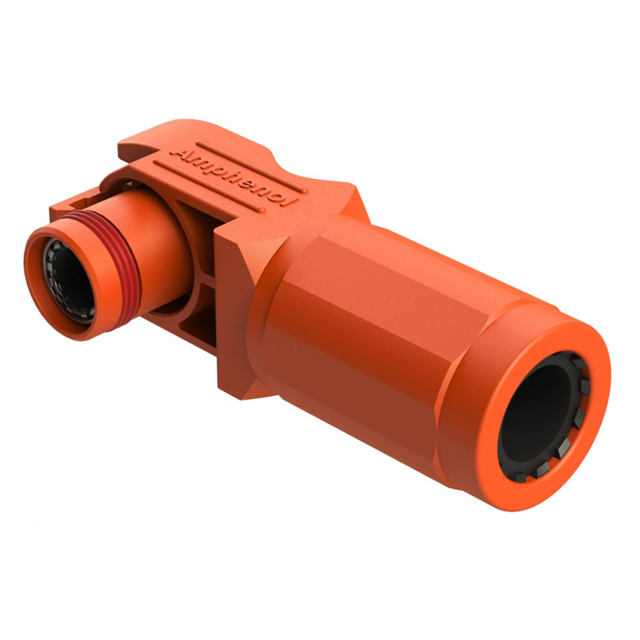 8MM STRAIGHT RECEPTACLE, ORANGE