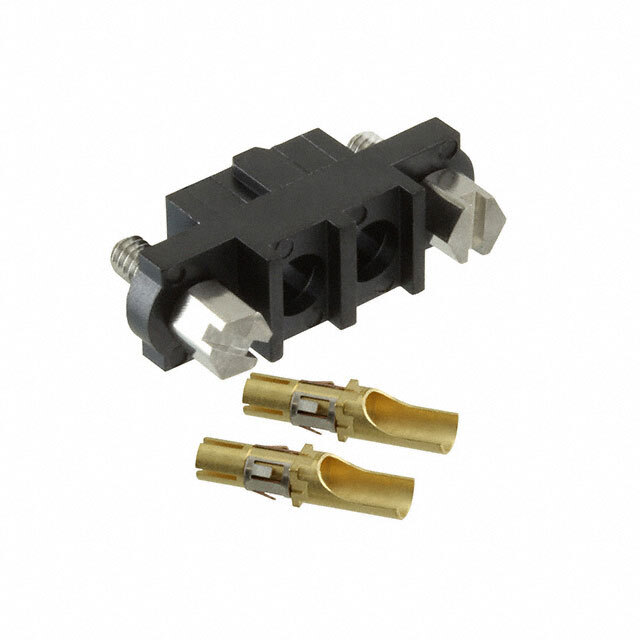 CONN RCPT 2POS SOLDER 10AWG GOLD