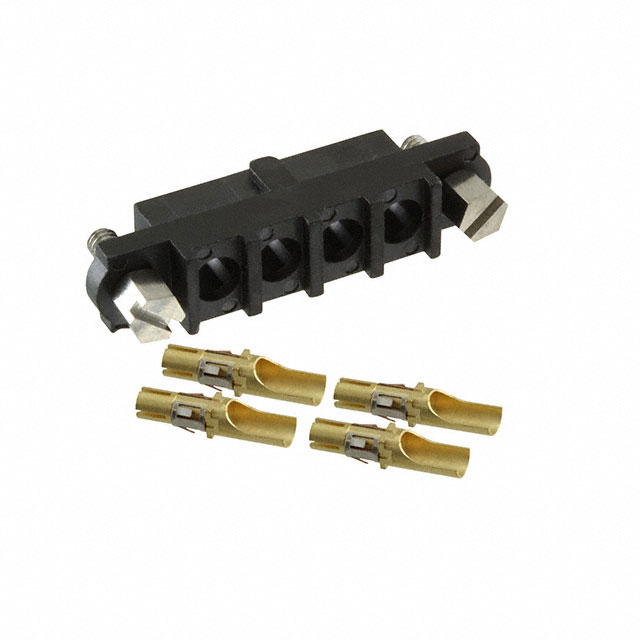 CONN RCPT 4POS SOLDER 10AWG GOLD