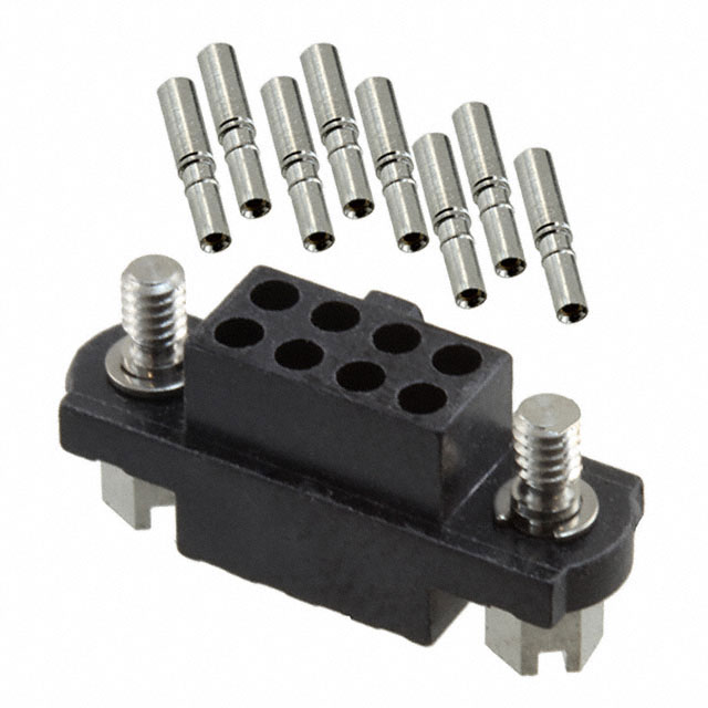 CONN RCPT 8P CRIMP 24-28AWG GOLD