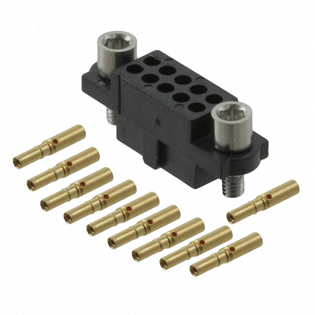 CONN RCPT 10POS CRIMP 22AWG GOLD