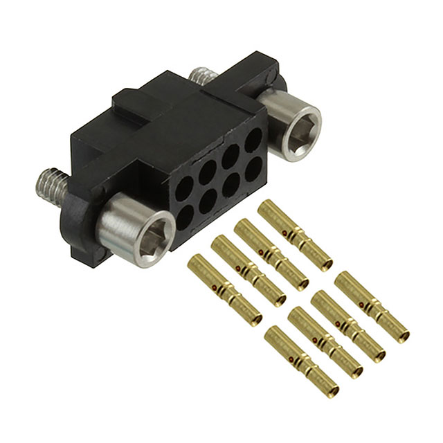 CONN RCPT 8P CRIMP 24-28AWG GOLD