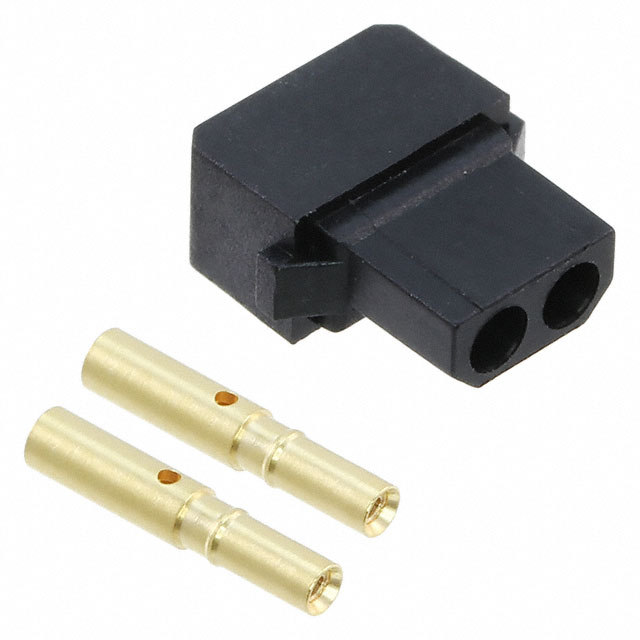 CONN RCPT 2POS CRIMP 22AWG GOLD
