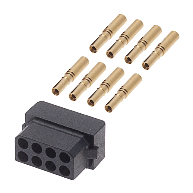 CONN RCPT 8P CRIMP 28-32AWG GOLD