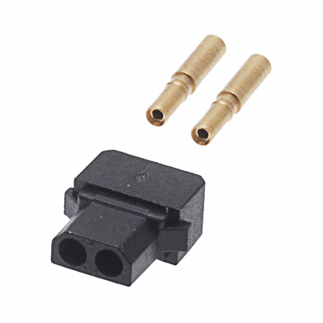 CONN RCPT 2POS CRIMP 22AWG GOLD