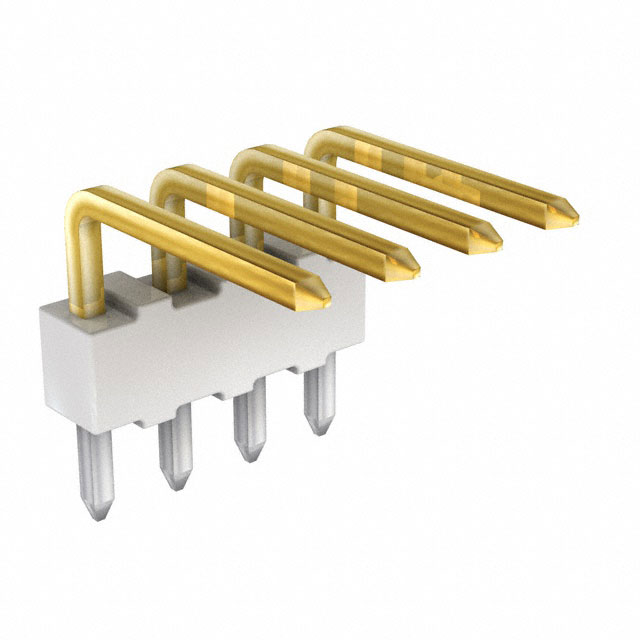 CONN HEADER R/A 4POS 2.54MM