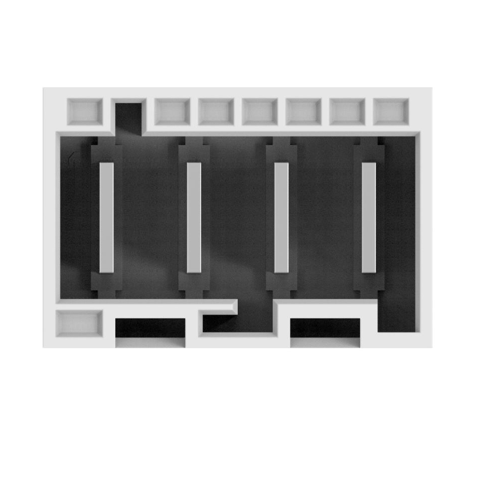 4P, RAST 5 HEADER, PL, SHROUDED