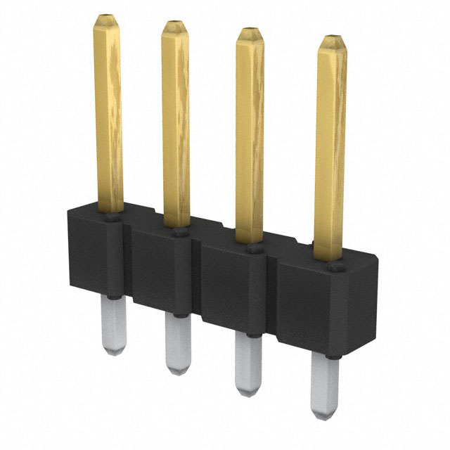 CONN HEADER VERT 4POS 2.54MM