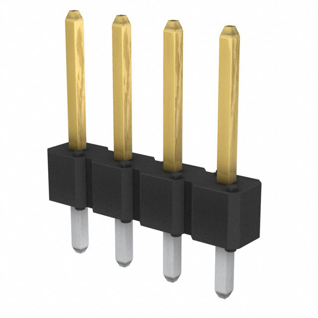 CONN HEADER VERT 4POS 2.54MM