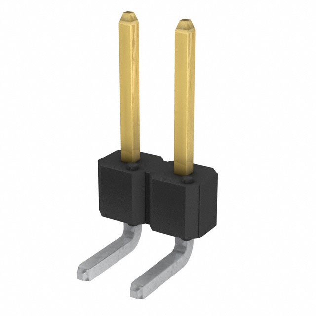 CONN HEADER R/A 2POS 2.54MM
