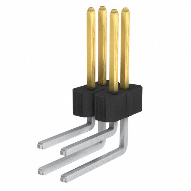 CONN HEADER R/A 4POS 2.54MM