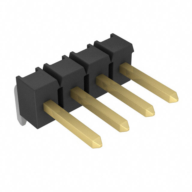 CONN HEADER R/A 4POS 2.54MM