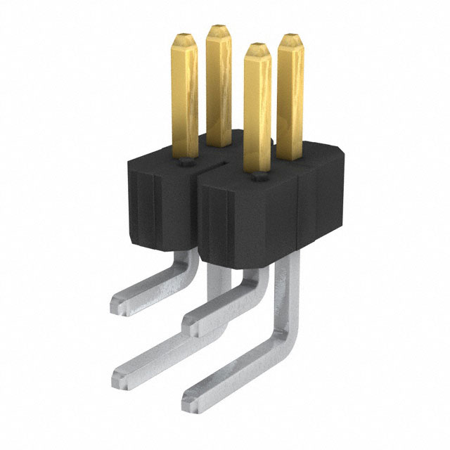 CONN HEADER R/A 4POS 2.54MM