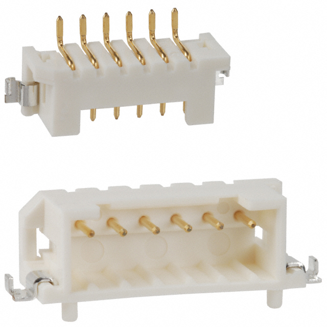 CONN HEADER SMD R/A 6POS 2MM