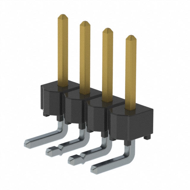 CONN HEADER VERT 4POS 2.54MM