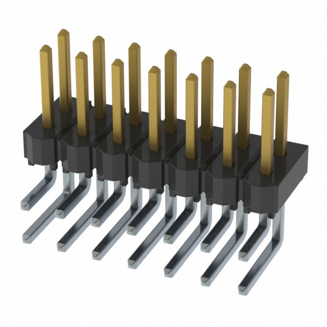 CONN HEADER R/A 14POS 2.54MM