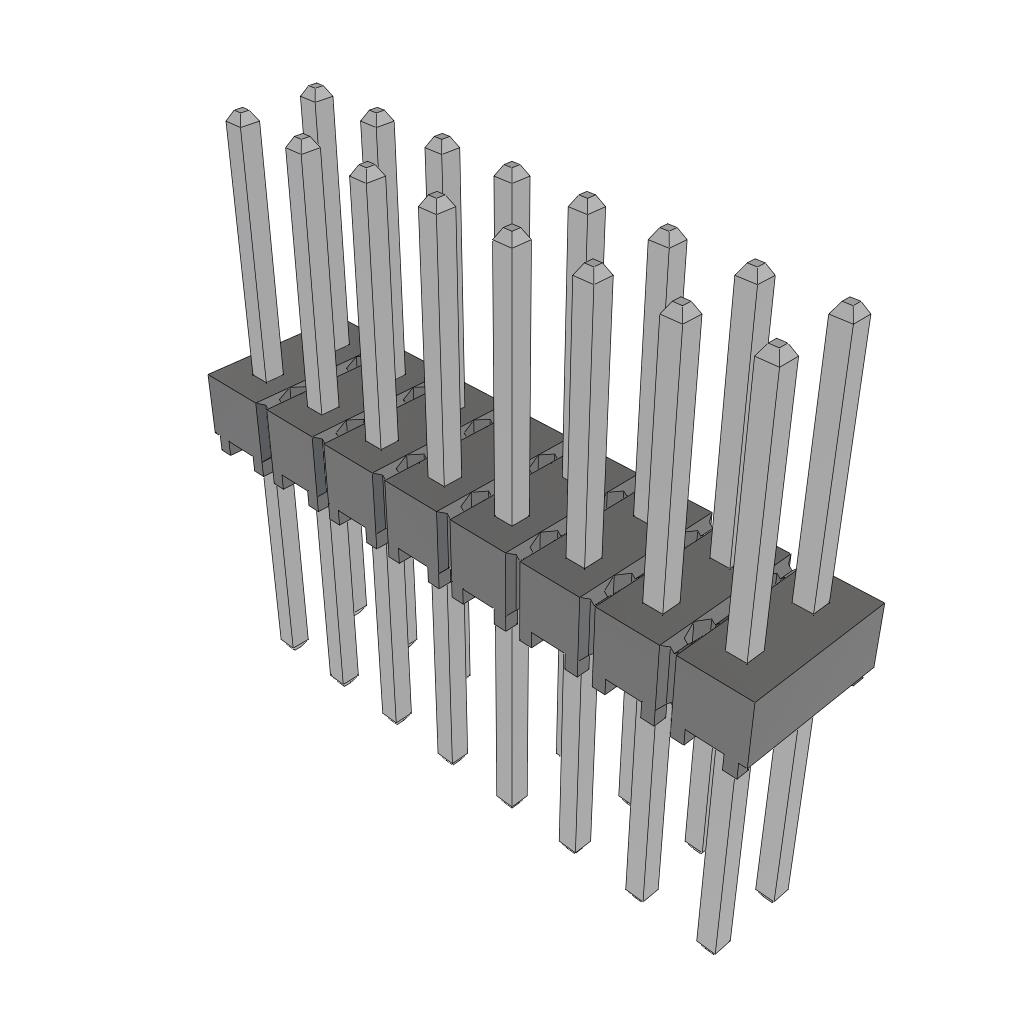 CONN HEADER VERT 16POS 2.54MM