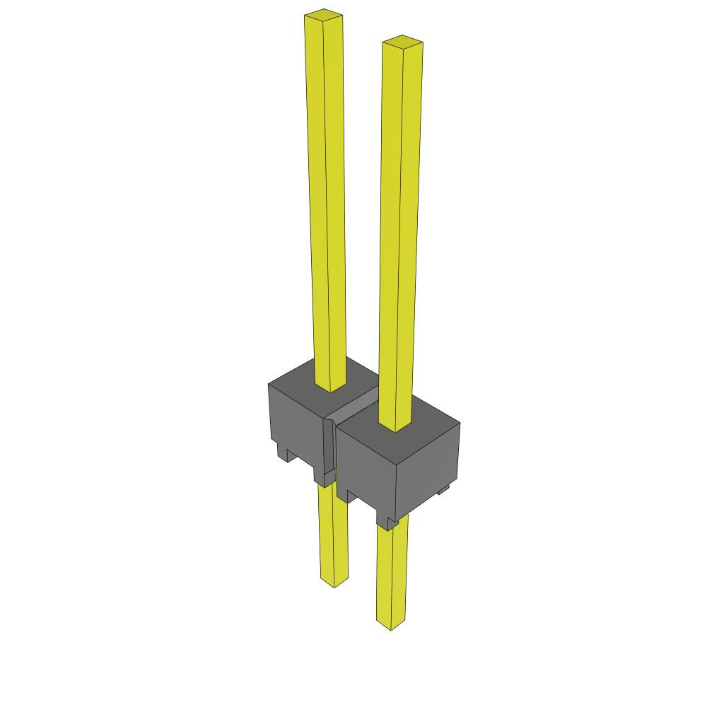 CONN HEADER VERT 2POS 2.54MM