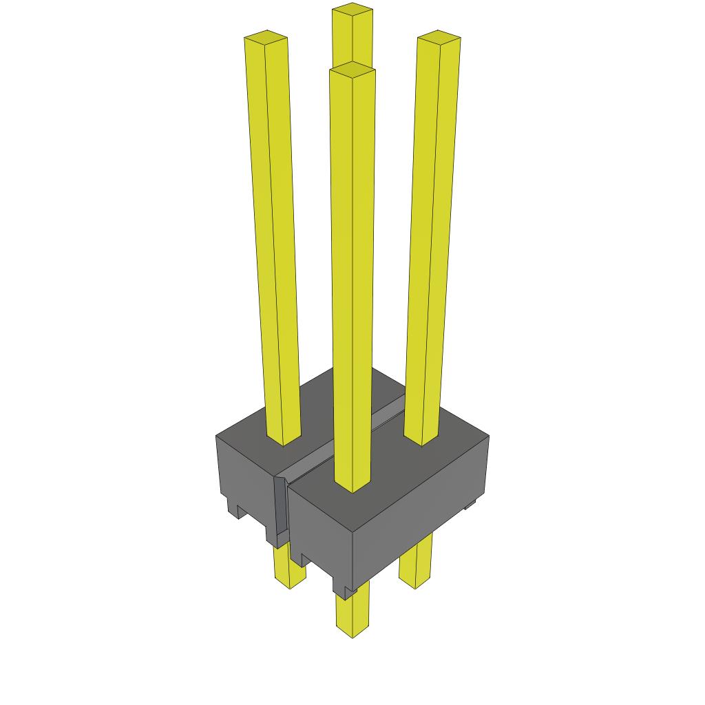 CONN HEADER VERT 4POS 2.54MM