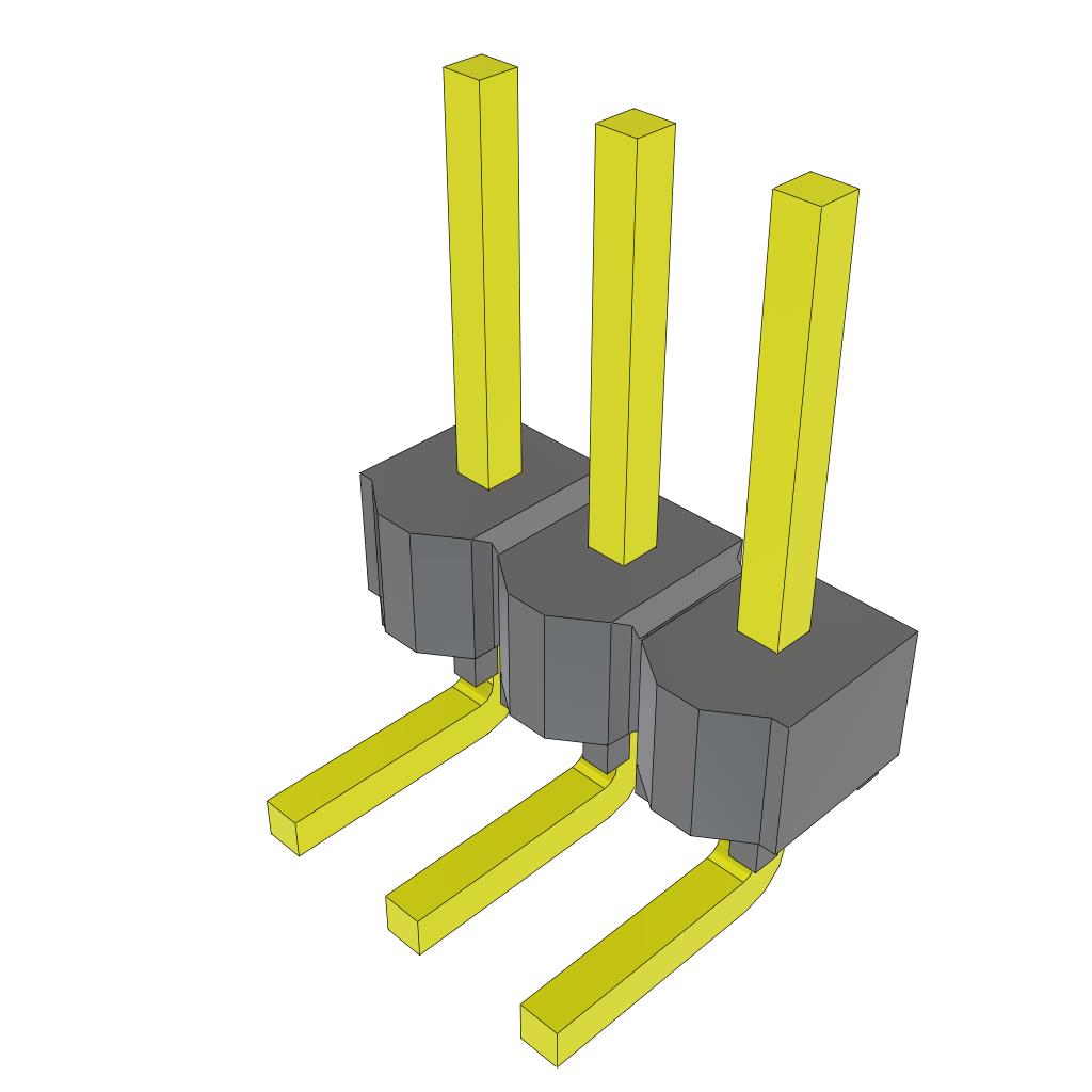 CONN HEADER R/A 3POS 2.54MM