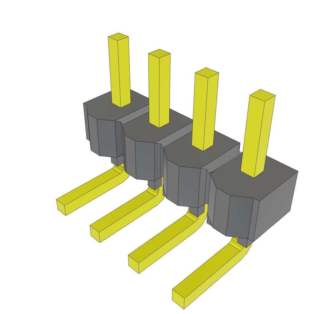 CONN HEADER R/A 4POS 2.54MM