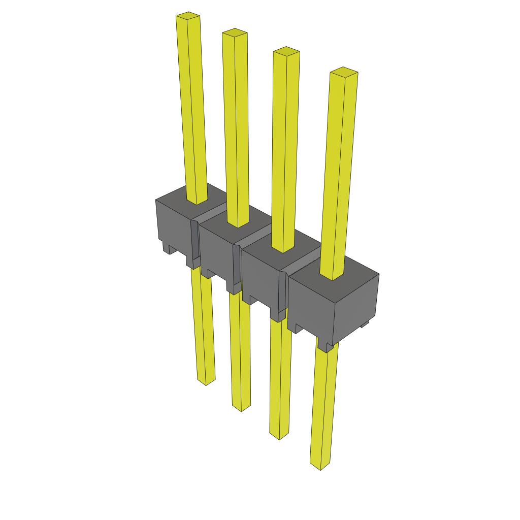 CONN HEADER VERT 4POS 2.54MM