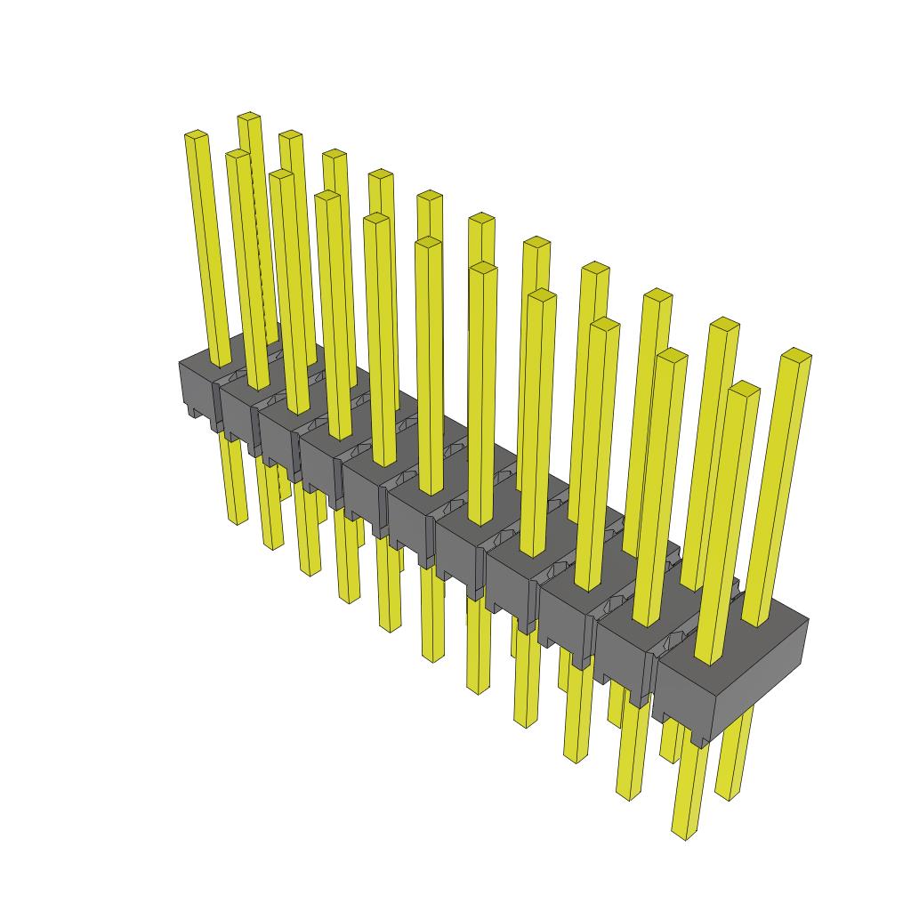 CONN HEADER VERT 22POS 2.54MM