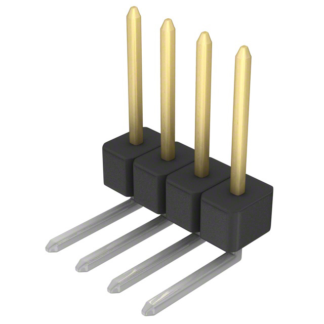 CONN HEADER R/A 4POS 2.54MM