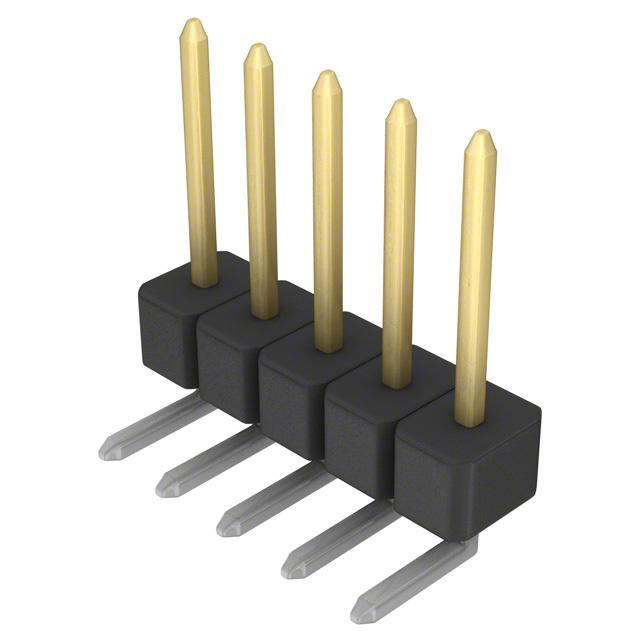 CONN HEADER R/A 5POS 2.54MM