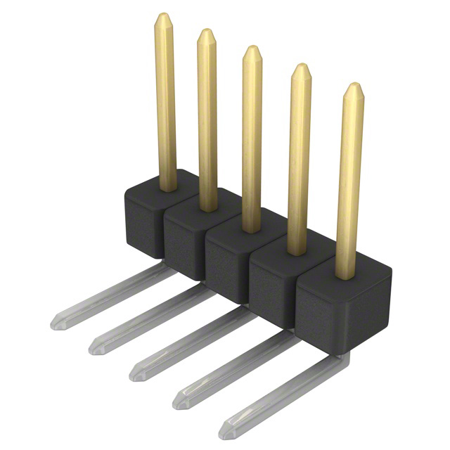 CONN HEADER R/A 5POS 2.54MM