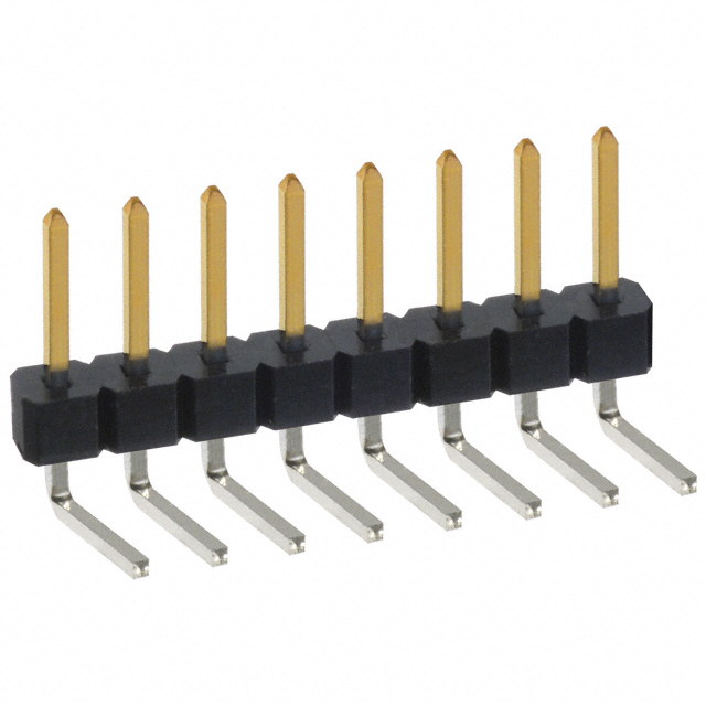 CONN HEADER R/A 8POS 2.54MM