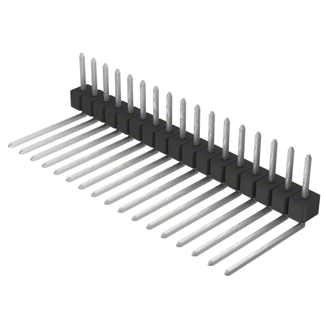 CONN HEADER R/A 17POS 2.54MM