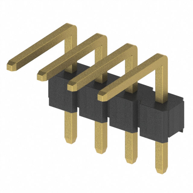 CONN HEADER R/A 4POS 2.54MM