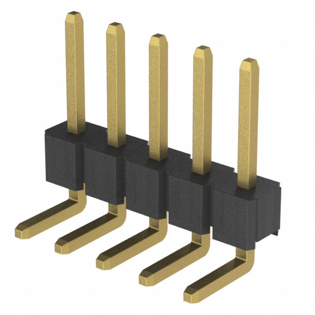CONN HEADER R/A 5POS 2.54MM