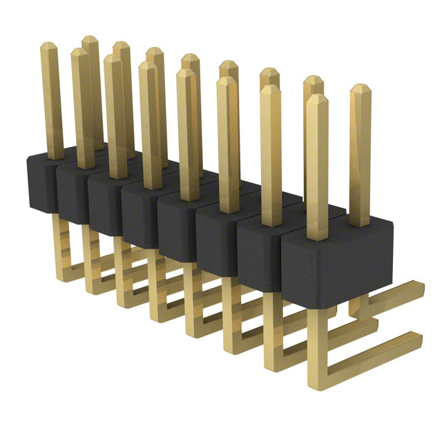 CONN HEADER R/A 16POS 2.54MM