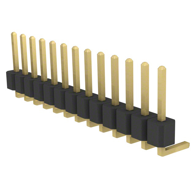 CONN HEADER R/A 13POS 2.54MM