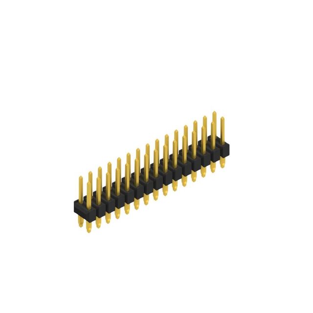 Two rows, 2-72 contacts, for PCB