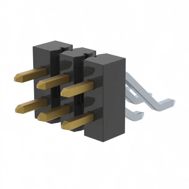 CONN HEADER SMD R/A 6POS 2.54MM