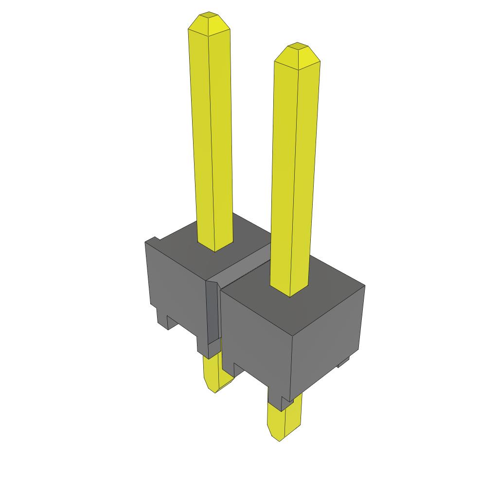 CONN HEADER VERT 2POS 2.54MM