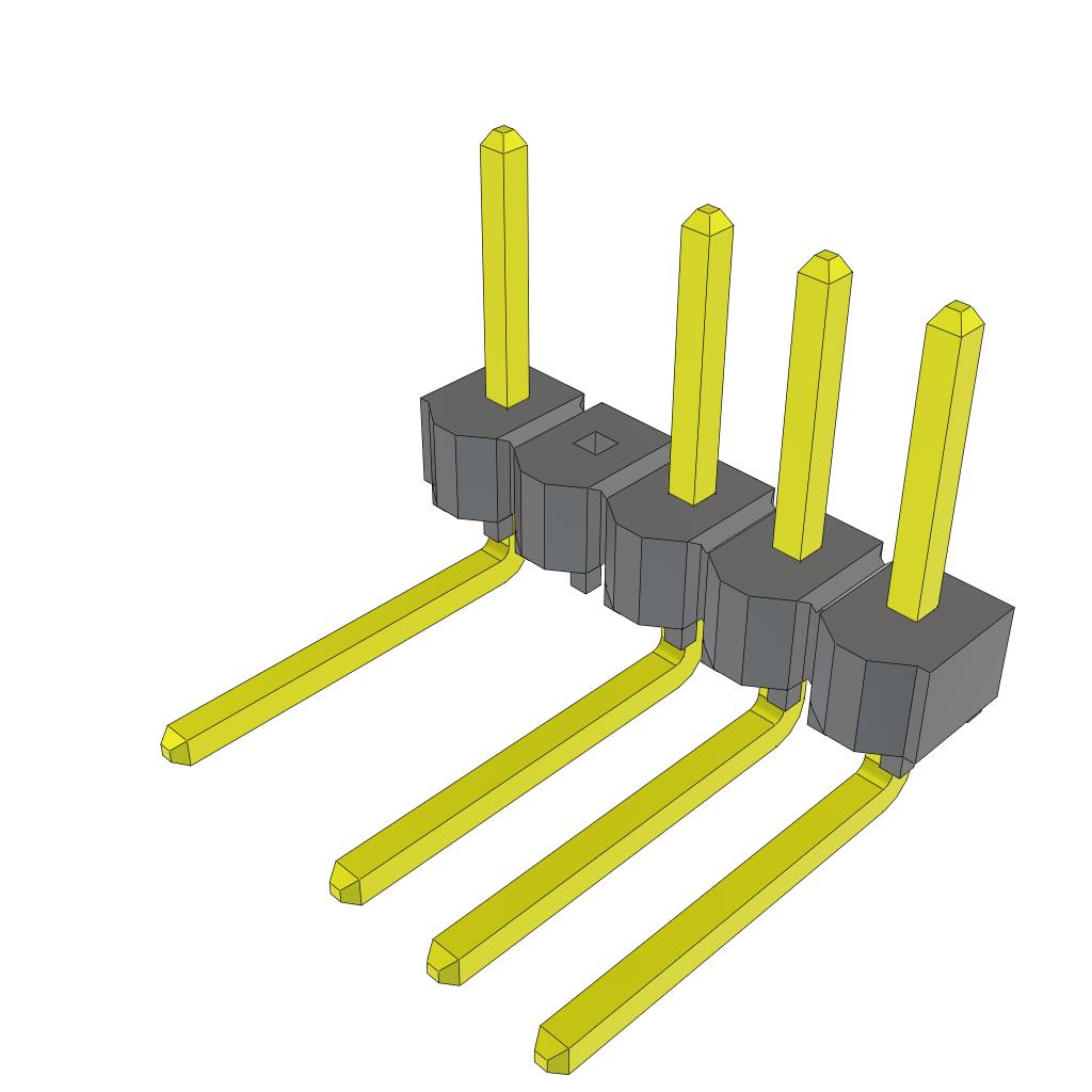 CONN HEADER R/A 5POS 2.54MM