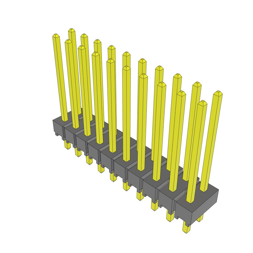 CONN HEADER VERT 20POS 2.54MM