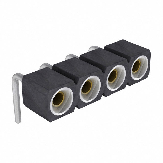 CONN SOCKET 4P 0.1 GOLD PCB R/A