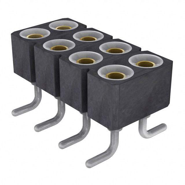 CONN SOCKET 8POS 0.1 GOLD SMD