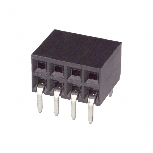 CONN RCPT 8POS 0.1 GOLD PCB R/A