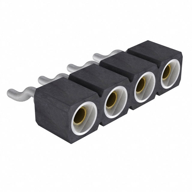 CONN SOCKET 4P 0.1 GOLD SMD R/A