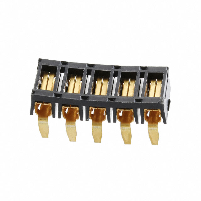 CONN RCPT 5P 0.156 GOLD PCB R/A