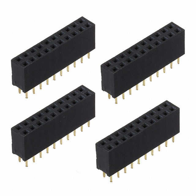 CONN HDR 20POS 0.1 GOLD PCB 4PC