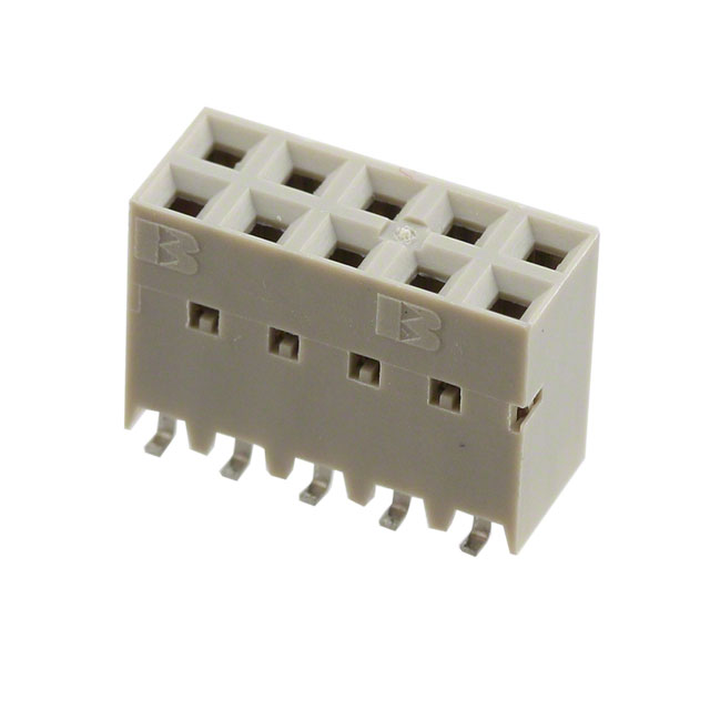 CONN RCPT 10POS 0.1 GOLD SMD